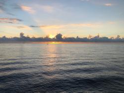 Sunrise on an early run: We did an early run from West Palm to the Florida Keys in the Ocean